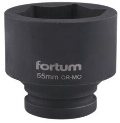 Fortum gépi (impakt) dugófej 3/4", 55mm, L 70 mm, feketített, FORTUM (4703055) - legszer