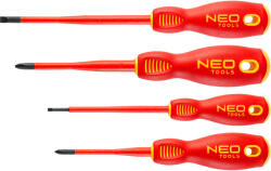 NEO TOOLS NEO 04-144 Csavarhúzó Készlet 1000V, Szigetelt, 4db, Vékonyított Szárral (04-144)
