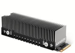 AXAGON CLR-M2XT M. 2 SSD Passivkühler Aluminium - 2280 M. 2 NVMe SSD, Hűtőborda/hűtő Fekete, Szürke (CLR-M2XT)