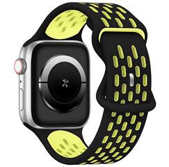 Gigapack Apple Watch Series 10 42mm Pótszíj, fekete/sárga (GP-149558) (GP-149558)
