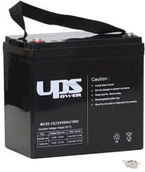 UPS Power 12V 55Ah zselés akkumulátor (MC55-12) (9426)