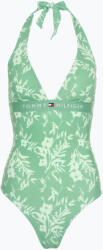 Tommy Hilfiger női egyrészes fürdőruha Halter One Piece Rp Print virágos trópusi aop fort zöld