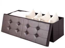 Casaria® Tárolódoboz Casa barna - 80 x 40 x 40 cm (106957)