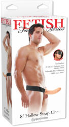 Fetish Fantasy Series 8" Hollow Strap-On Light/Black