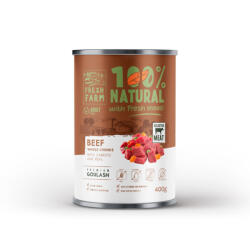 Fresh Farm Hrana umeda caini, Fresh Farm Goulash with beef, carrots and peas 400 gr