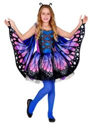 Widmann Costum de fluture albastru cu aripi - 128 cm Costum bal mascat copii