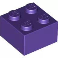 LEGO® 3003c89 - LEGO sötétlila kocka 2 x 2 méretű (3003c89)