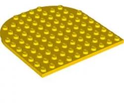 LEGO® 80031c3 - LEGO sárga 10 x 10 méretű, 2 íves sarokkal (80031c3)