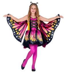Widmann Costum fluture roz cu aripi - 140 cm Costum bal mascat copii