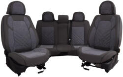 Hyundai I20 Triton Méretezett Üléshuzat Bőr/Arcantara -Szürke/Szürke- Komplett Garnitúra (c-01-szA-H-I20)