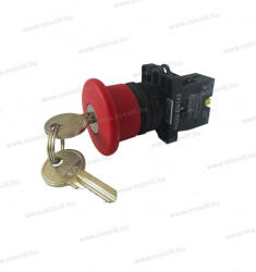 OMU System NG22-ES142 kulcsos gombafejű vészgomb piros, D40