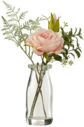 J-Line buchet artificial într-o vază Bouquet Roses In Vase 99KK-DEU4K8_MLC (22045)