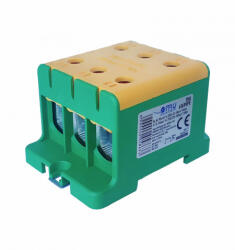 OMU system TUK61695PE 6x16-95mm2 (CU: 320A, AL: 290A) 1 pólus zöld-sárga csatlakozókapocs sorkapocs (TUK61695PE)