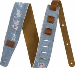 Fender Wrangler Ripped Paisley Denim Strap Curea de chitară Indigo (099-0638-011)