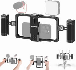 Neewer Okostelefon ketrec & 2x Oldalfogantyú Kit / Rig Vlogging Készlet (PA009) (10102123)