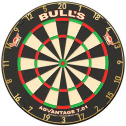 Embassy Benelux B. V. Bulls and Shot Darts tábla Bull's Advantage 7.01, élezett dróttal, verseny minőségű, sisalból