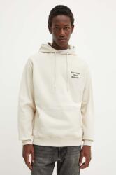 Drôle de Monsieur pamut melegítőfelső bézs, férfi, nyomott mintás, kapucnis, PERM. HO162. CO127 Le Hoodie Slogan - bézs XXL