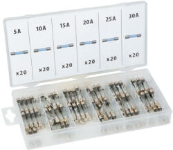 MNC Olvadóbiztosíték készlet - 5-30A - 6x32 mm - 120 db (05714)
