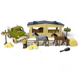  Szerelős teherautó istállóval és lovakkal