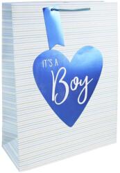 Eurowrap ajándéktasak (33x45, 5x15 cm) Baby, Its a boy, világoskék (5) (35447-1WC)