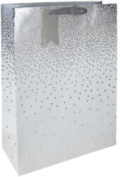Eurowrap ajándéktasak (33x45, 5x15 cm) ezüst, ombre, csillagos (5) (34834-1WC)