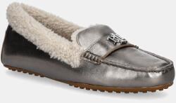Lauren Ralph Lauren bőr mokaszin Barnsbury Sp ezüst, női, lapos talpú, 802951373001 - ezüst Női 38