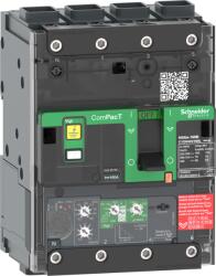 Schneider Electric Intreruptor, ComPacT, Schneider, NSXm, E, (16, kA, la, 415, VAC), 4 Poli 4d, 100A, unitate, de, declansare, Micrologic, 4.1, conectori, EverLink, C11E44V100L (C11E44V100L)