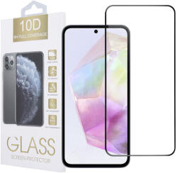 Samsung Galaxy A36 5G / A56 5G üvegfólia, tempered glass, előlapi, 10D, edzett, hajlított, fekete kerettel