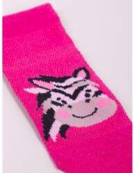  Yoclub pamut bokazokni 23/26 - rózsaszín/zebra