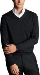 Charles Tyrwhitt Merino V-Neck Jumper - Charcoal - XXL