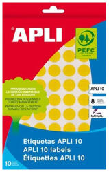 APLI Etikett APLI kör 10mm sárga kézzel írható 1008 etikett/csomag (LCA2730) - papir-bolt