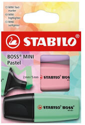 STABILO Szövegkiemelő készlet STABILO Boss Mini Pastel 3 darabos (07/3-2-03) - papir-bolt