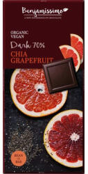 Bio Benjamin BIO, vegán 70% étcsokoládé chia maggal és grapefruittal 60 g - mentes