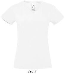 SOL'S Női MPERIAL V-nyakú rövid ujjú póló, SOL'S SO02941, White-2XL (so02941wh-2xl)