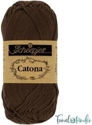 Scheepjes Catona 162 Black Coffee - kávébarna pamut fonal - 50gramm