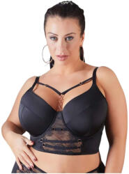 Cottelli Collection / Cottelli Plus Size - pántos-csipkés melltartó (fekete) (22131921481)