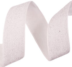  Csillogó bársony szalag 25mm x 10m - Ekrü (MV25-03)