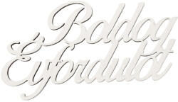 Valex Decor 4db. Boldog évfordulót fa felirat 9.5 x 6cm - Fehér (MT9-88)