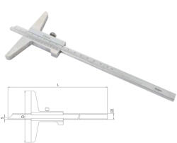 Dasqua Italia Subler mecanic de adancime 200mm x 100mm x 0.02mm vernier monobloc Dasqua (3003-1903)