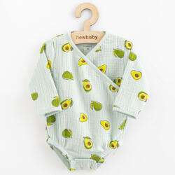 NEW BABY Csecsemő muszlin patentos body New Baby Avocado (55389)