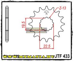 JT Sprockets első lánckerék, 433, Suzuki GSF/GSX-R/GSX/TM/TS/RG (jtf433)