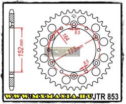  JT Sprockets hátsó lánckerék, 853, Yamaha OffRoad motorokhoz (jtr853)