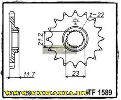 JT Sprockets első lánckerék, 1589, Yamaha SRX400 (jtf1589)