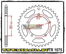 JT Sprockets hátsó lánckerék, 1075, Kymco Road 250 Venox (jtr1075)
