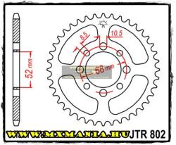 JT Sprockets hátsó lánckerék, 802, Suzuki/Kawasaki utcai motorokhoz (jtr802)