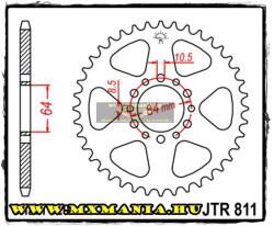 JT Sprockets hátsó lánckerék, 811, Suzuki motorokhoz (jtr811)