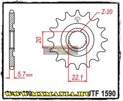  JT Sprockets első lánckerék, R1590, Gas-Gas EC, Yamaha YZ/WR/YZF/WRF (jtf1590)