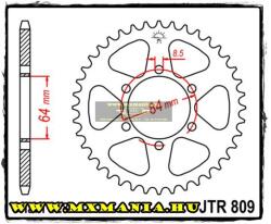 JT Sprockets hátsó lánckerék, 809, Kreidler Road 125 Supermoto DT, Suzuki utcai és offroad motorokhoz (jtr809)