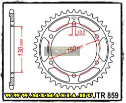 JT Sprockets hátsó lánckerék, 859, Yamaha utcai motorokhoz (jtr859)