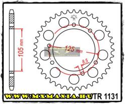  JT Sprockets hátsó lánckerék, 1131, Malaguti, Rieju, MBK, Yamaha, Motor Hispania, GasGas, Aprilia, Gilera, Derbi, 50 (jtr1131)